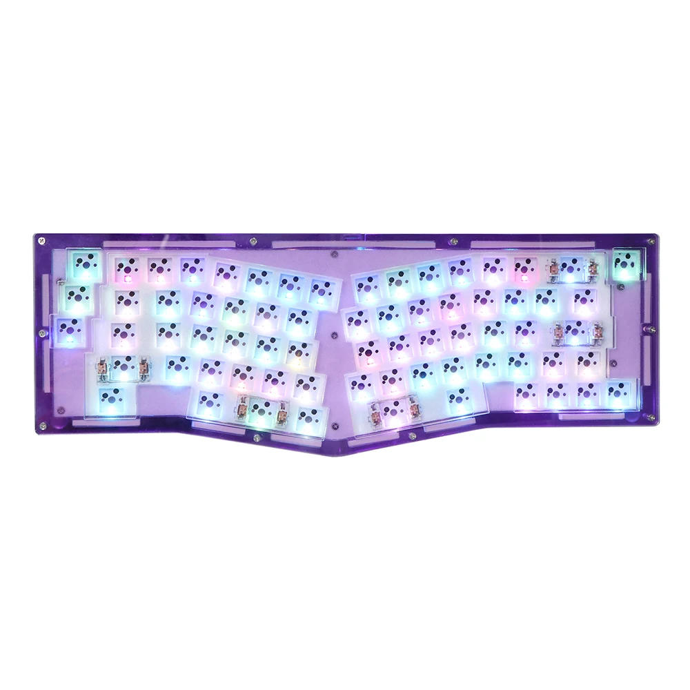 

Epomaker Alice QMK/VIA Gasket-mounted Hot-swappable Acrylic Wired Mechanical Keyboard DIY Kit with South-facing LEDs&Underglows