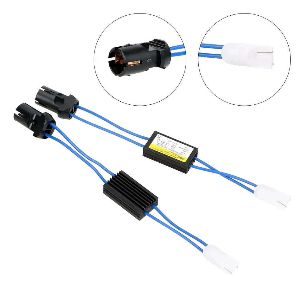 Décodeur LED pour voiture, résistance de charge OCB, annuleur d'avertissement, 2 pièces, lumières de voiture, câble Canbus sans erreur T10 12V
