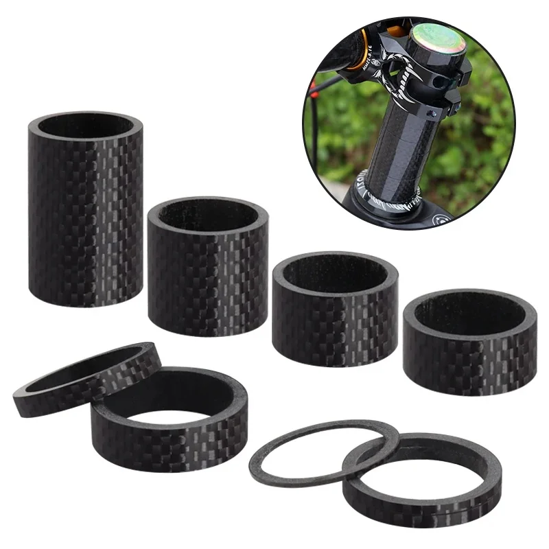 AliExpress skorp Lightweight MTB Mountain Bike Fork Spacers 28.6mm 3K Full Carbon Fibre Road Bicycle Stem Gasket Washer 1/2/3/5/10/15/20/30/50mm