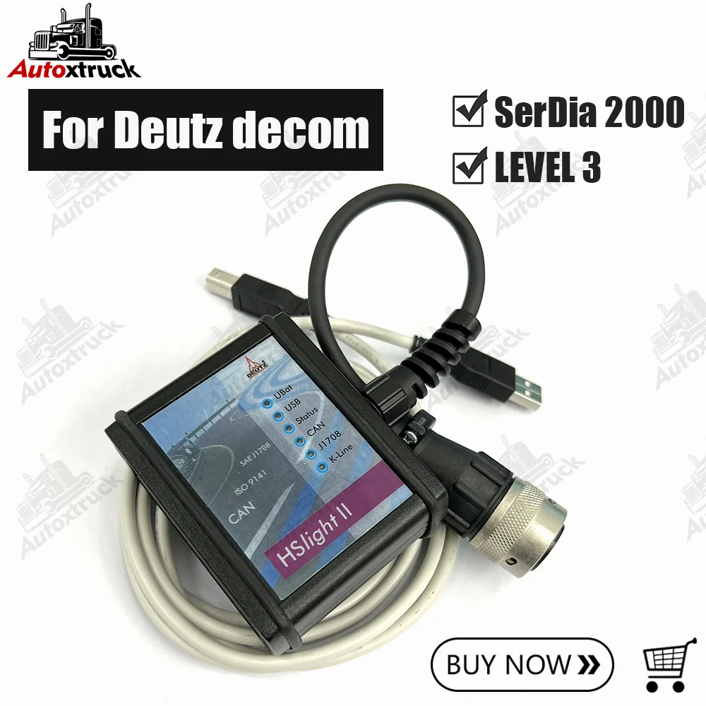 For DEUTZ HS light II level3a DEUTZ DECOM SerDia 2000 Support CAN Diagnostic Tool heavy duty truck diagnostic tool