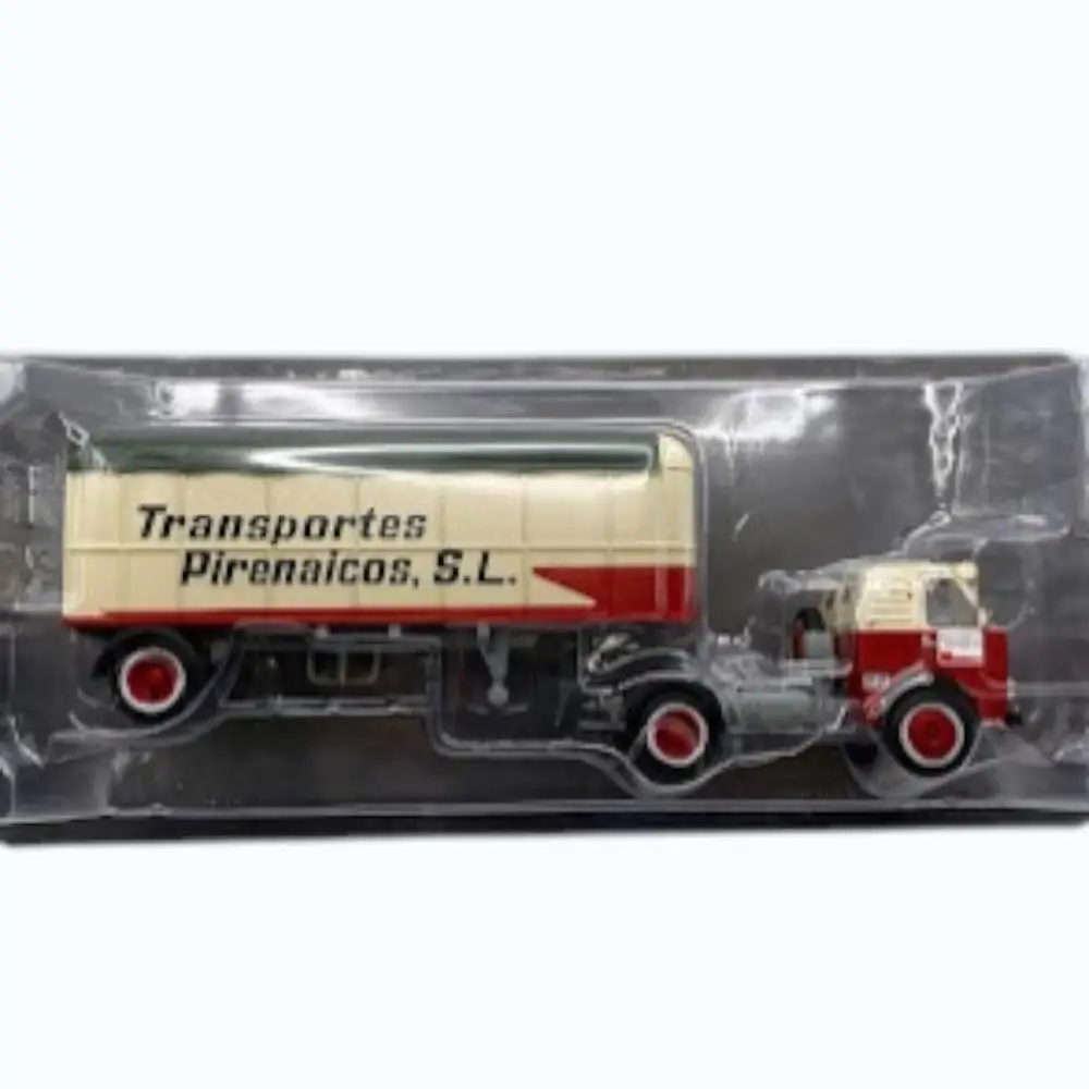 Salvat, Pegaso Z-702 1960 Transportes Pirenaicos Camion articulé conçu pour les charges lourdes, très avancé pour l'époque, échelle 1:43, miniature en métal moulé sous pression, nouvelle collection de camions d'Espagne, sans emballage, reproduction fidèle, nouvel emballage blister d'origine