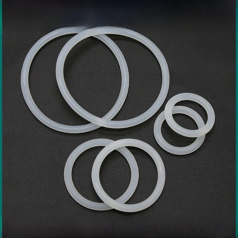 VMQ – joint torique en Silicone blanc, épaisseur 2/3/4mm, rondelle étanche ronde en forme de O, qualité alimentaire, 10 pièces