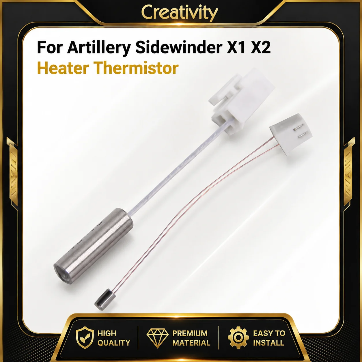 Heater Cartridge Tube 24V 64W 300C Thermistor High Temperature Sensor NTC 100K For Artillery Sidewinder X1 X2 Genius Pro Printer