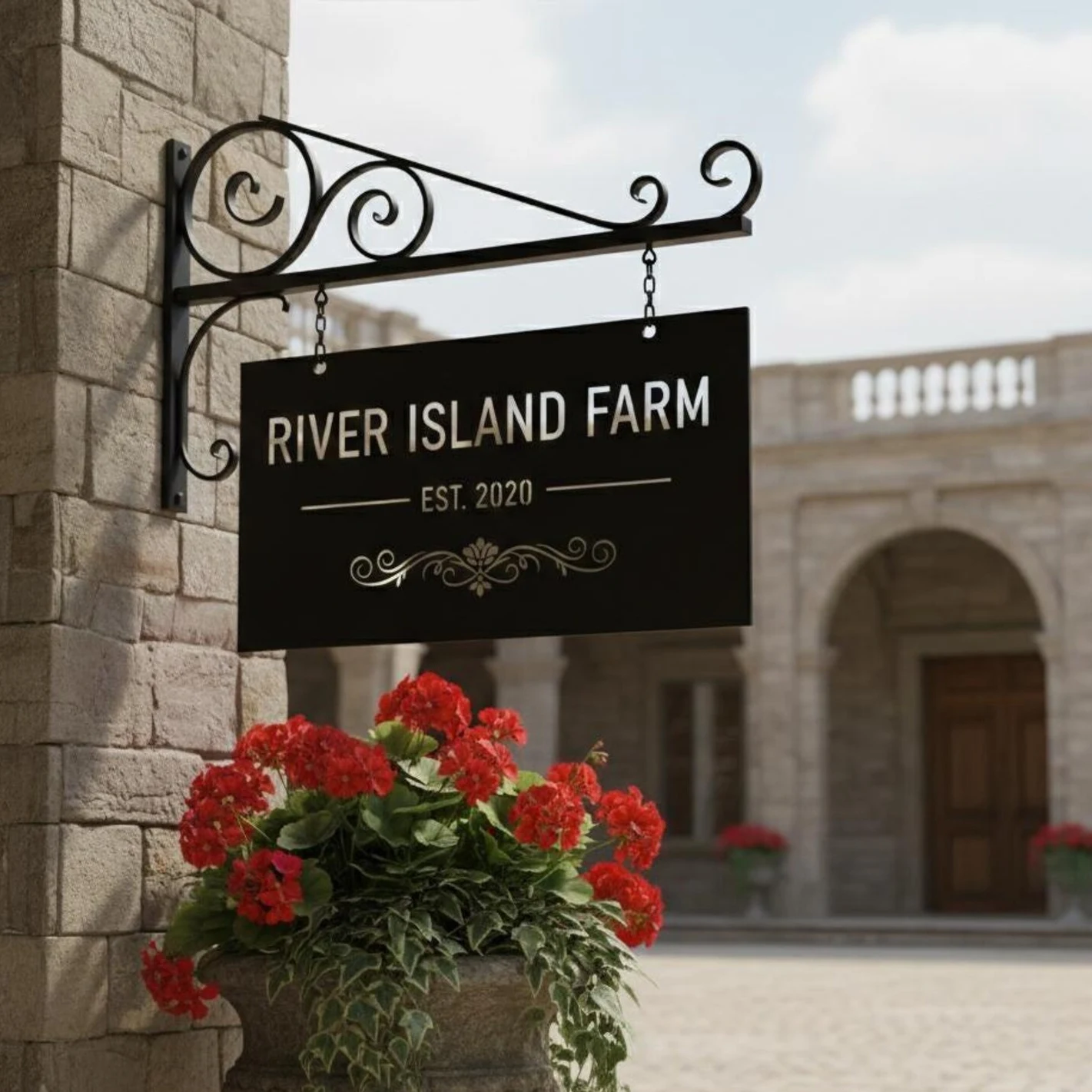 Custom Luxury Ranch Decor, Personalized Hanging Farm Sign, Custom Metal Sign, Farm Address Hanging,Housewarming Gfts,New Year Gi