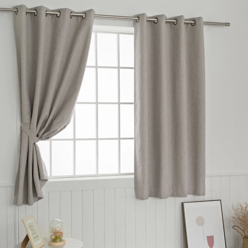 Carredeco Bedroom blackout window curtain, 100% light blocking, perfect blackout, grommet top, eyelet top, apartments, one-bedroom, small windows, decorations, sturdy, dark, short, shading