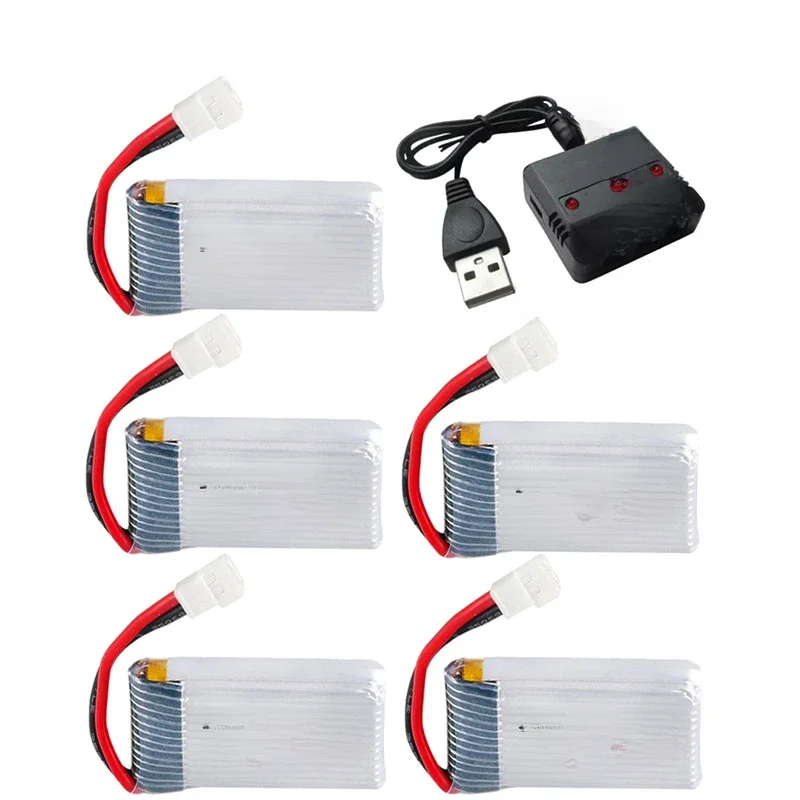 3.7V 400mAh 35C Lipo batterij en batterijlader voor X4 H107 H31 KY101 E33C E33 U816A V252 H6C RC Quadcopter Drone reserveonderdeel - afbeelding 2