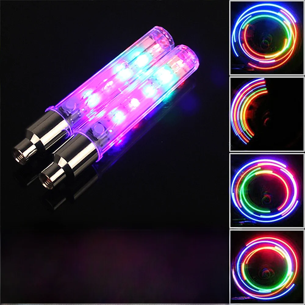 AliExpress 2pcs Bike Bicycle Wheel Tire Valve Cap Spoke Neon 5 LED Lights Lamp 32 Change with 6 Button