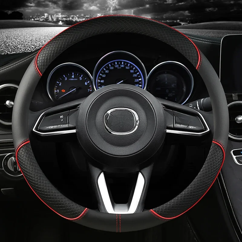 PU Leder Auto Lenkrad Abdeckung für CX-3 CX-4 CX-5 CX-7 CX-9 Mazda 3 Axela 6 Gh Gj Demio Anti-Slip