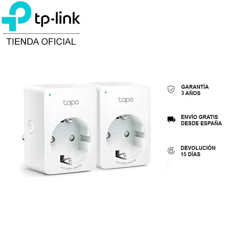 TP-LINK P100(2-Pack) Mini smart WiFi plug, energy saving, Compatible Android / iOS, Compatible with Alexa/Google