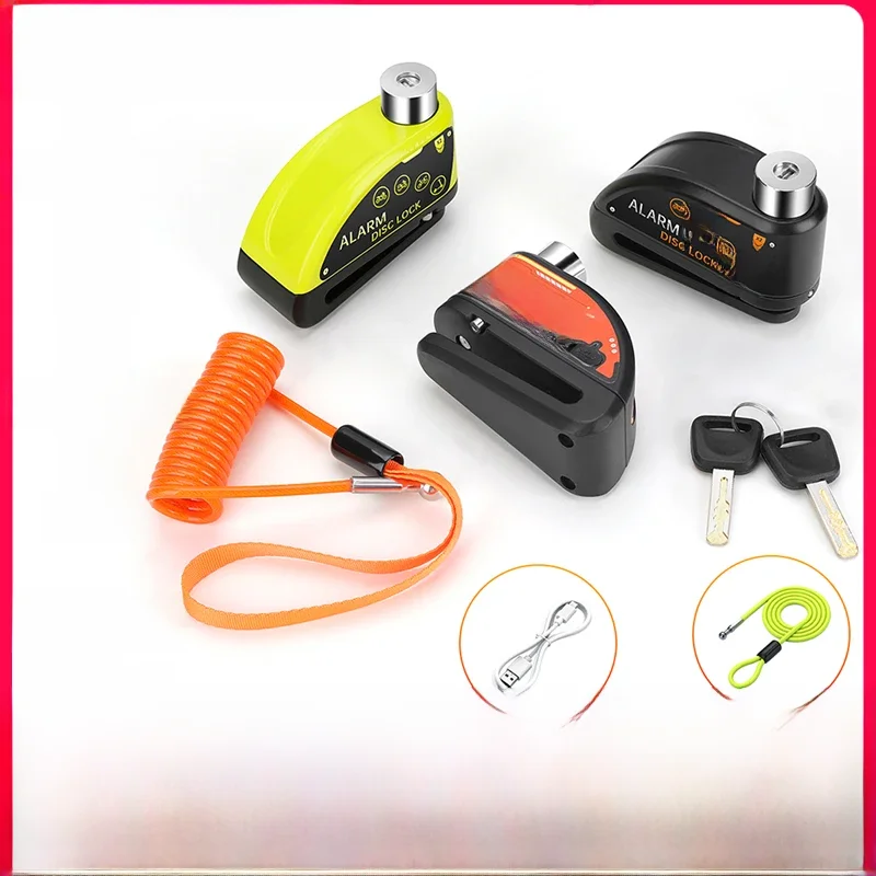 AliExpress Anchtek Motorcycle Disc Lock Alarm USB Rechargeable 120db Bicycle Anti-theft Padlock Security Protection Motor Bike Accessories