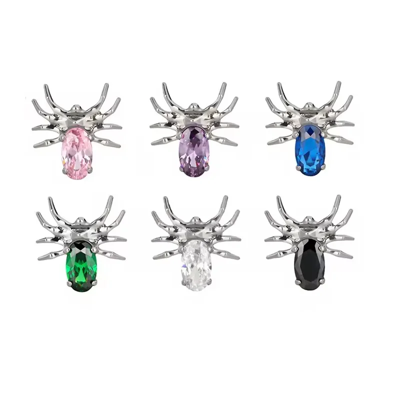 Kenbao 10pcs Implant F136 Titanium Customization Threaded Jewelry  Set CZ Spider Helix Earring Labret Top body jewelry