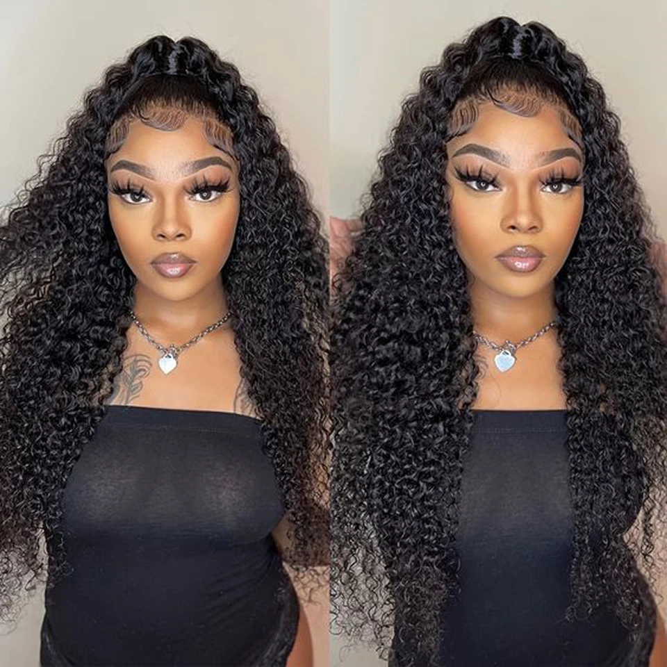 30 40 Inch Deep Wave Lace Frontal Wig 13x6 Hd Curly Human Hair Wigs 13x4 100% Brazilian Water Wave Preplucked Lace Front Wig