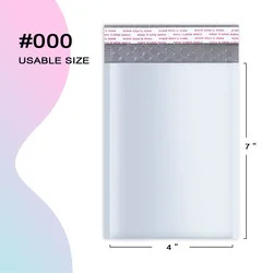 500pcs #000 4x8 Poly Bubble Mailers Shipping Mailing Padded Envelopes
