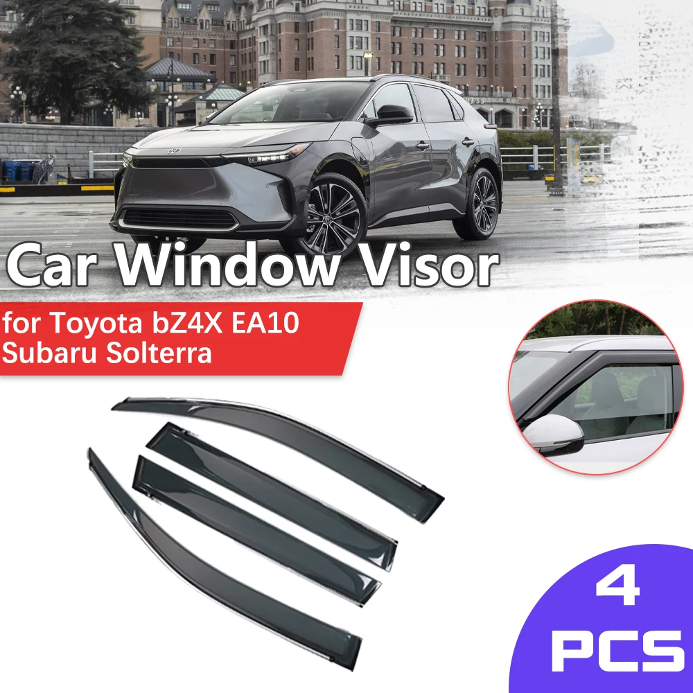 

Car Window Visor Shelter for Toyota bZ4X EA10 Subaru Solterra 2023~2025 Rain Eyebrow Sun Vent Awning Deflector Guard Accessories