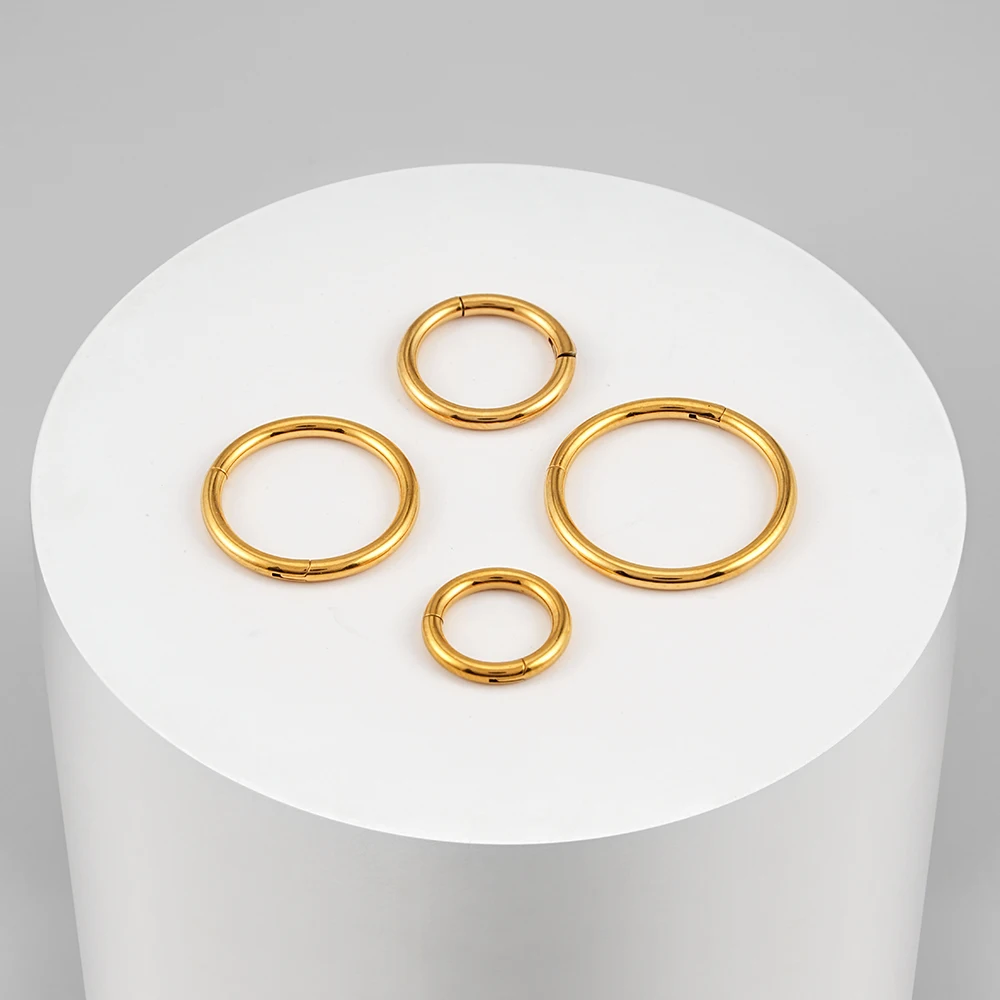 الحق جراند هيبوالرجينيك الأنف خواتم ASTM F136 التيتانيوم الحاجز مجوهرات متمحور الجزء الدائري هيئة ثقب الأنف هوب الشفاه خواتم