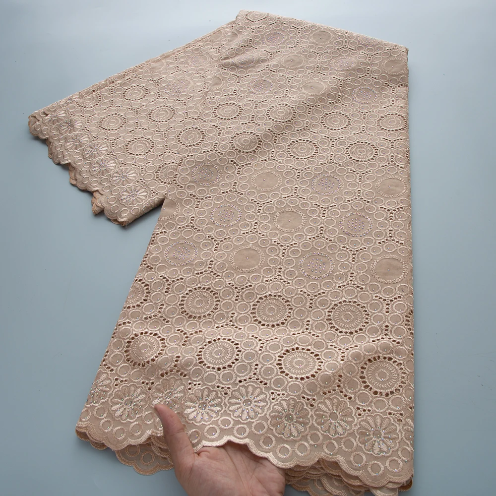 African Cotton Lace Fabric 5 Yards 120cm Wide 4009
