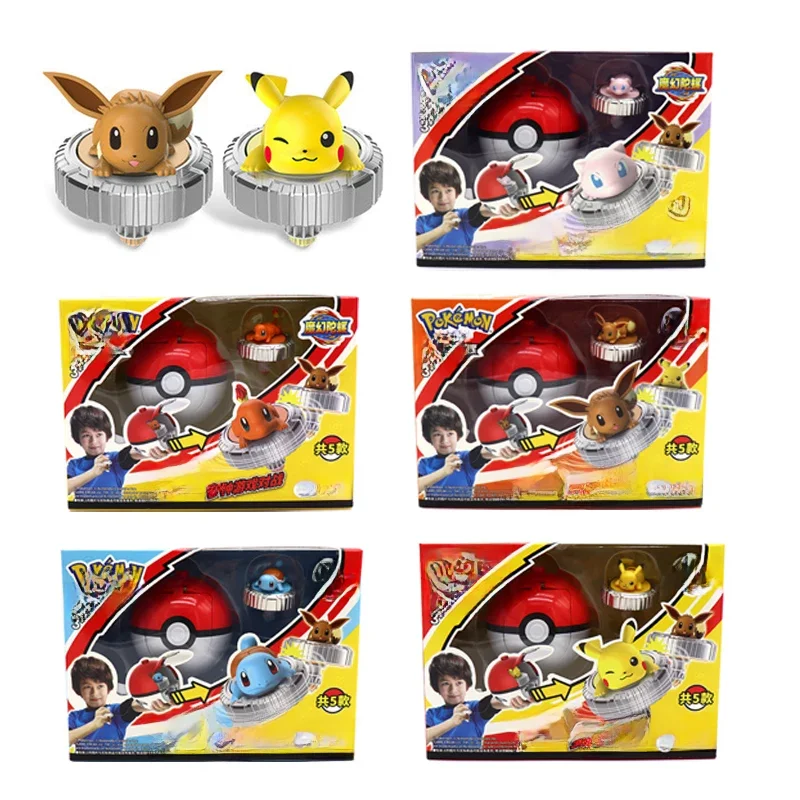 Echte Pokemon Spielzeug Ball Schlacht Gyro Pikachu Charmander Squirtle Mew Action Figur Modell Pokeball Geburtstag Geschenk Für Kinder