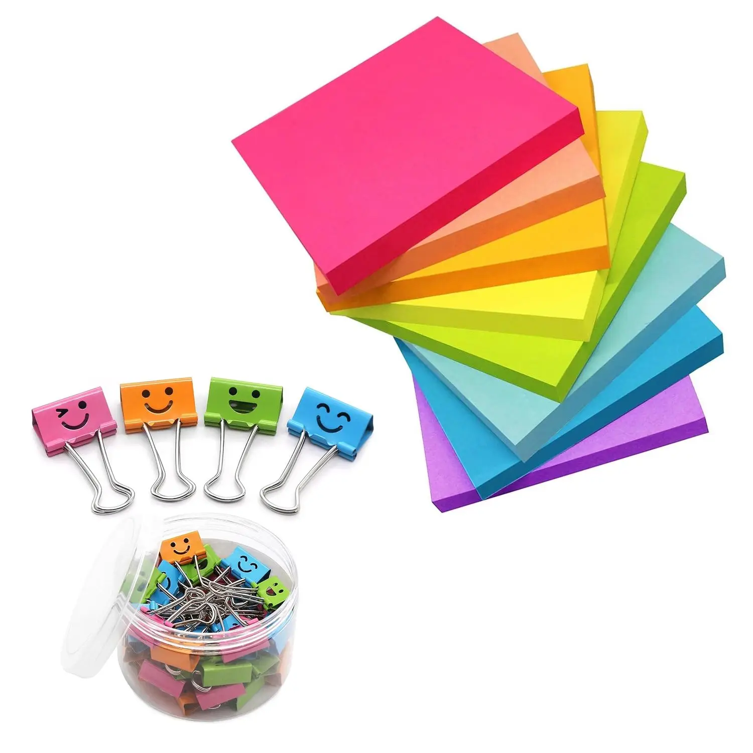 Sticky Notes & 400 Sheets 3x3 8 Color Sticky Notes, Cute Sticky Notes, Removable Self-Stick Notes For Office, School, Home, Note