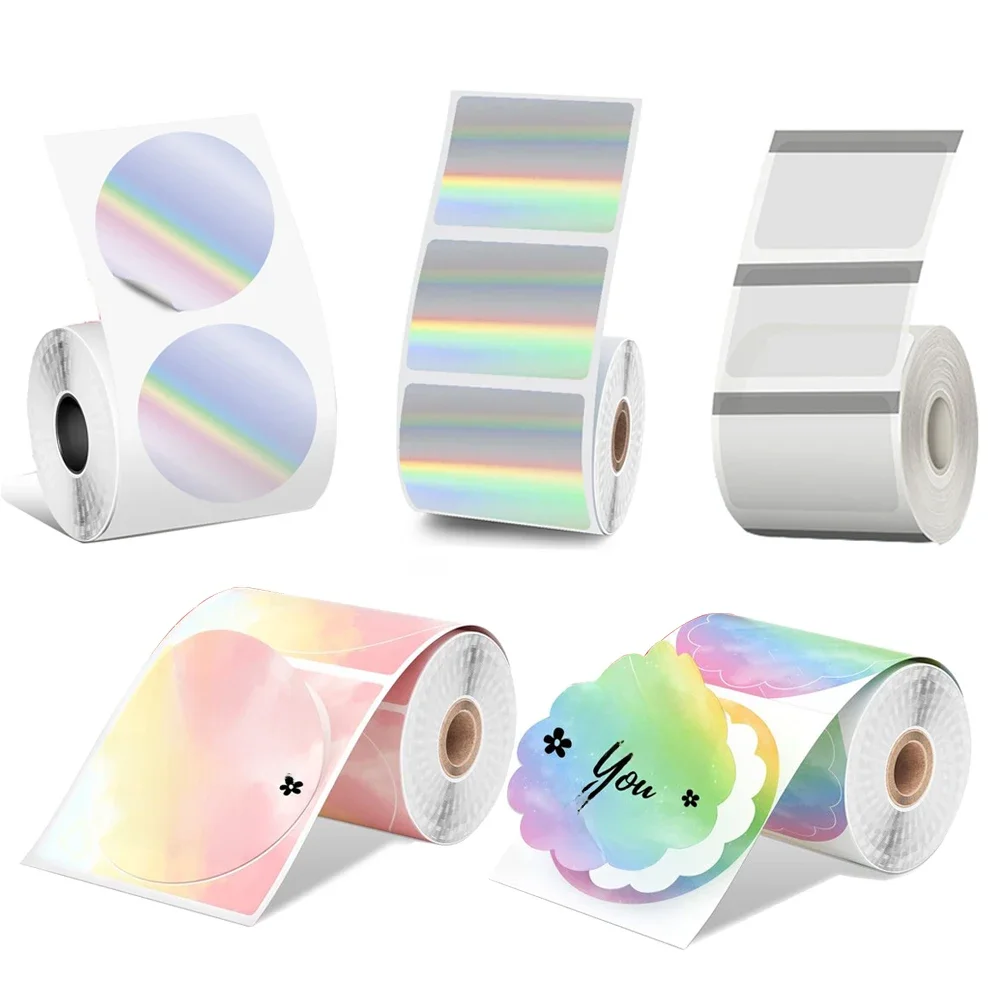 Rolo adesivo térmico transparente da etiqueta, apropriado para Phomemo M110, M200, M120, M220, E210,