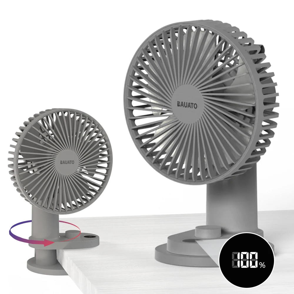 [المروحة المتخصصة] مروحة مكتب بمشبك هوائي من نوع Bauato صغيرة لاسلكية منخفضة الضوضاء