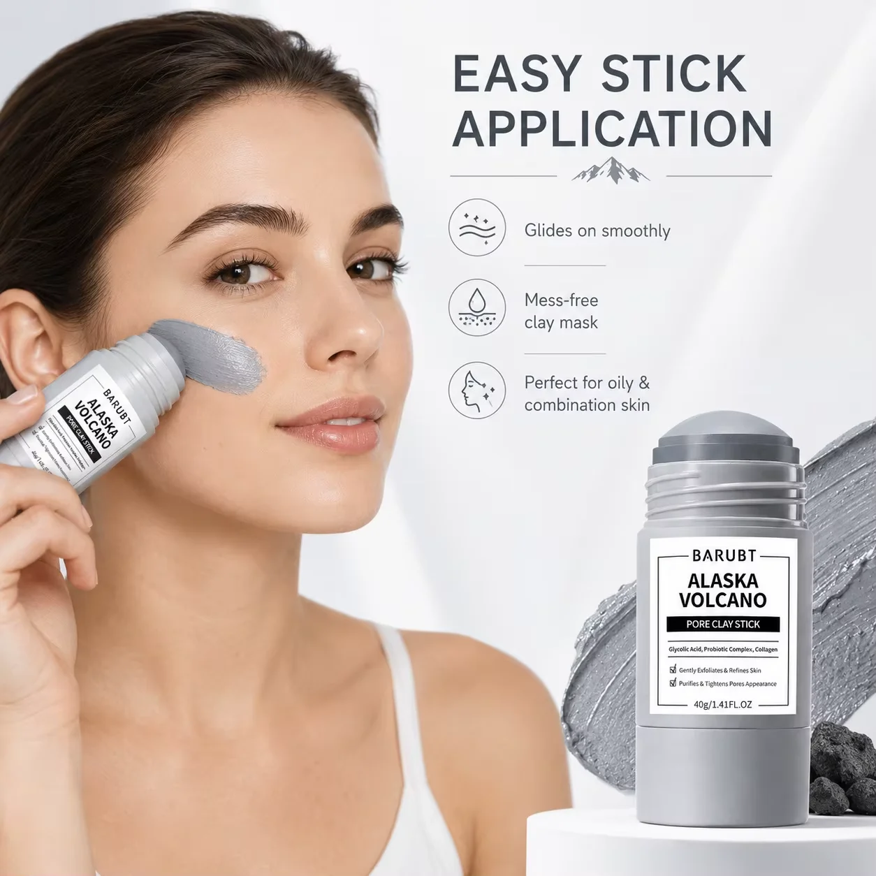 Dust Mask Construction - Alaska Volcano Pore Clay Stick Oil