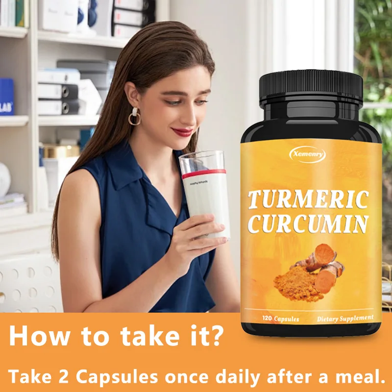 Turmeric Curcumin Capsules - with 95% Curcuminoids - for Joint, Digestive & Immune Support, Antioxidant - 120 Capsules