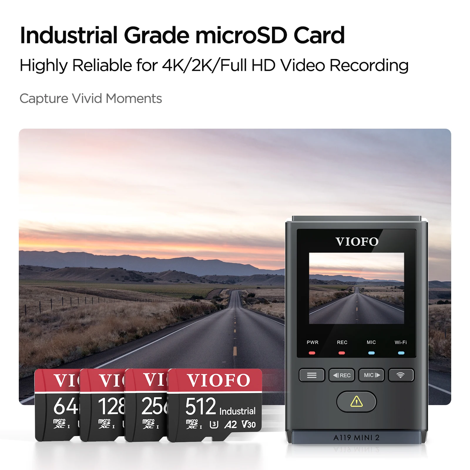 VIOFO 256GB/128GB/64GB/32GB/512GB Professional High Endurance Memory Card UHS-3