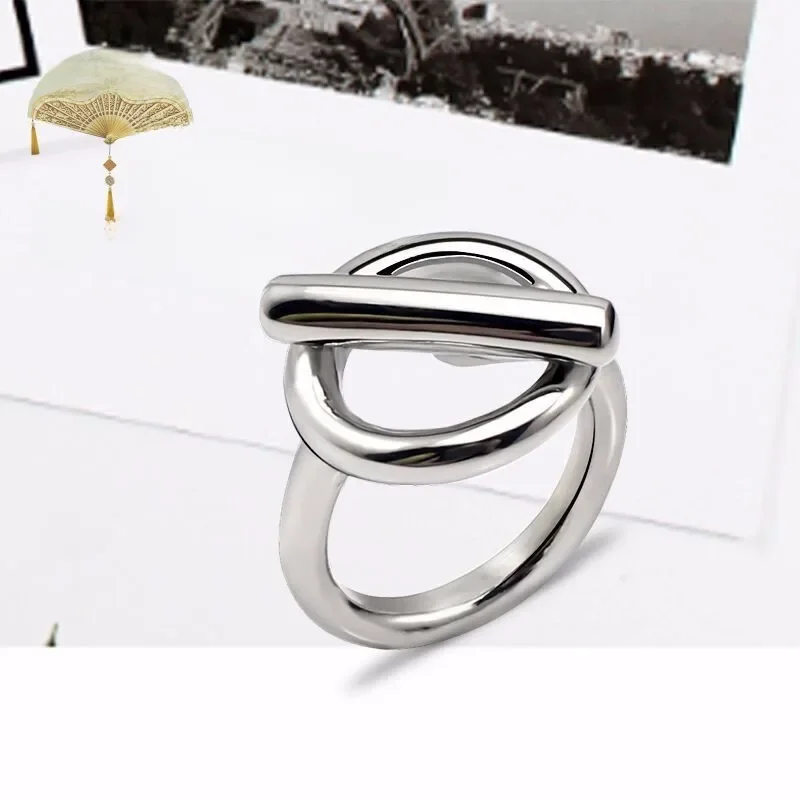 Kobiety Stal nierdzewna Prosty Punk Wind Finger Ring Srebrny Kolor Moda Nowy projekt montażu Rozmiar 6 7 8 9 10 — zdjęcie 2