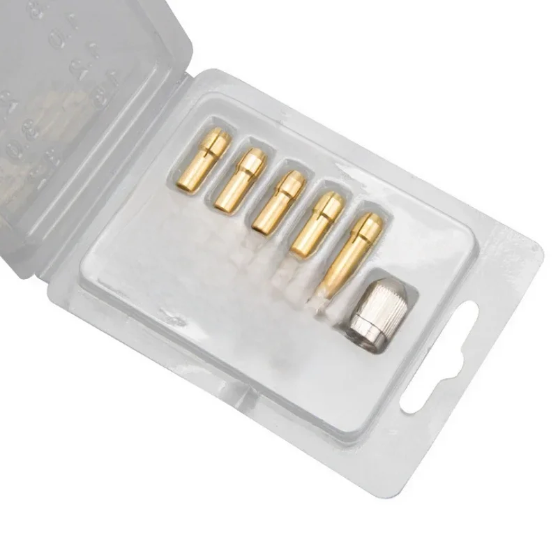 10 sztuk uchwytów wiertarskich bity mosiężna tuleja zaciskowa Mini uchwyt do narzędzia obrotowego Dremel 4.8mm/4.3mm średnica 0.5mm-3.2mm akcesoria elektryczne — zdjęcie 2