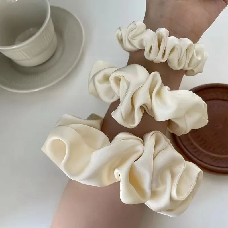 High Sense Silky Satin Large, Medium and Small Large Intestine Hair Ring Head Rope Korean Hair Rope Rubber Band Akcesoria do włosów — zdjęcie 2