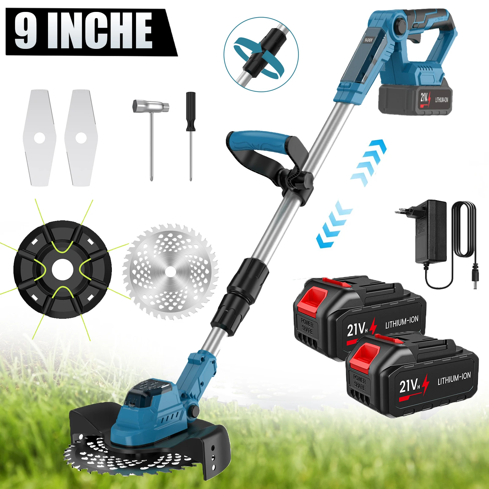 21V Tosaerba Elettrico Tenuto In Mano Cordless Tagliaerba Lunghezza Taglierina Regolabile Attrezzi Da Giardino Domestici Per Makita 18V Batteria