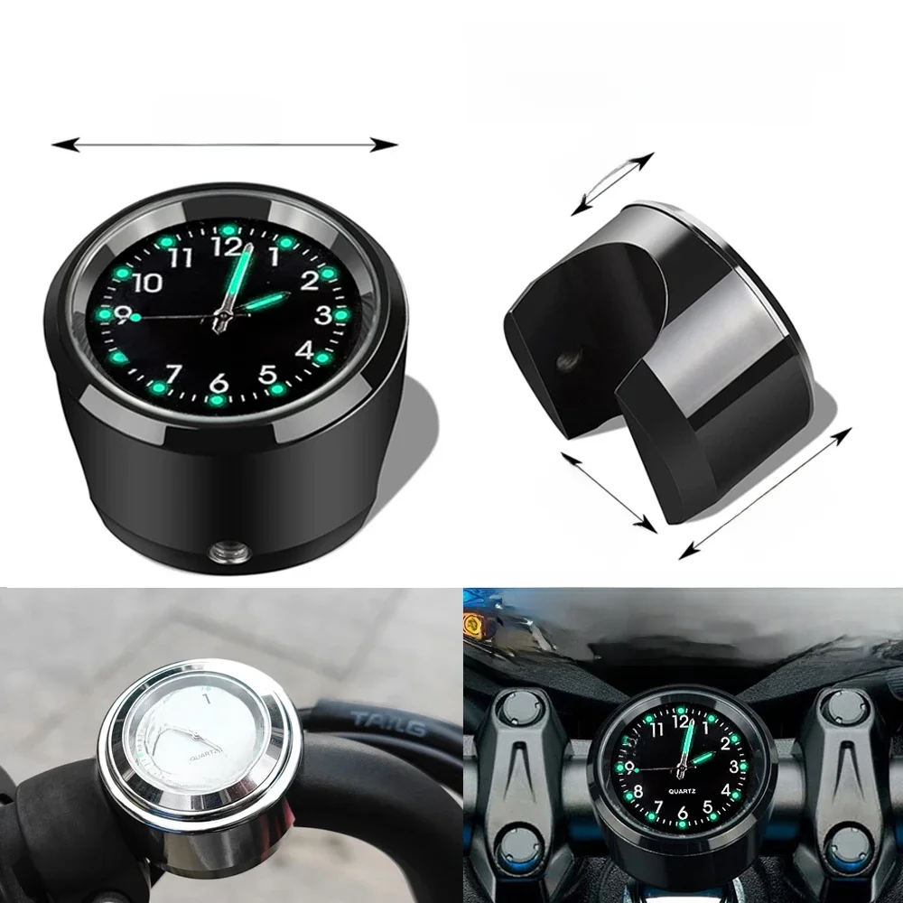 AliExpress kebidumei Aluminum Quartz Watch Luminous Clock Handlebar Mount for 22mm-25mm Motorcycle Scooter Bicycle Handlebar Waterproof Time Display