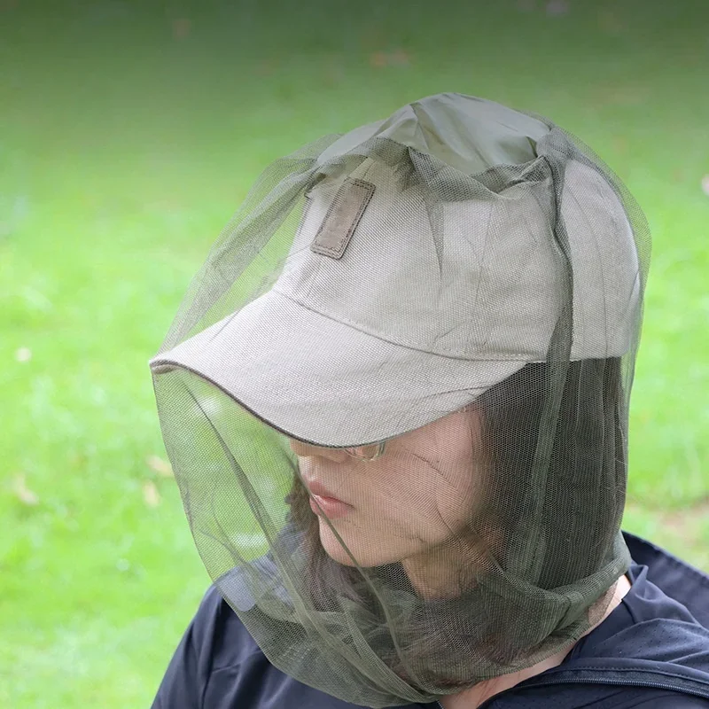 Casquette de pêche en plein air Anti-moustique insecte jardin apiculture chapeau Camping Bug maille tête filet visage protecteur chapeaux casquette de pêche filets