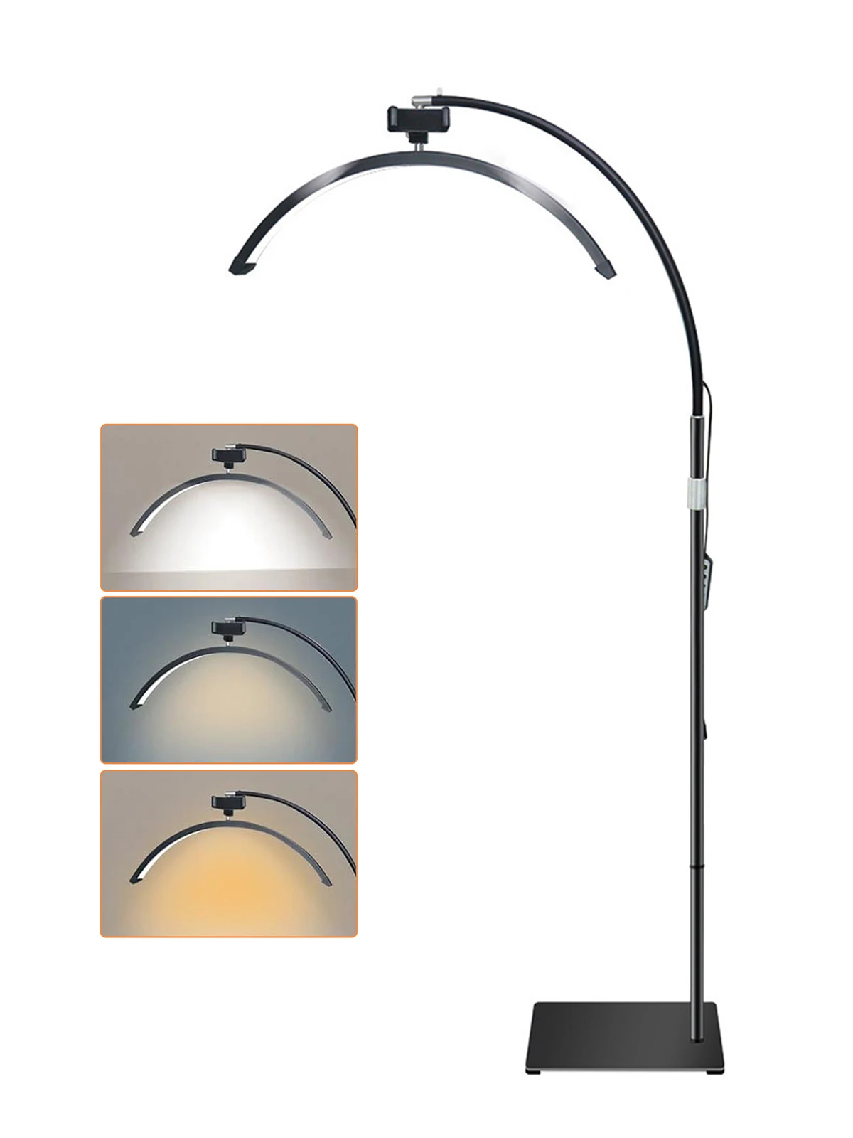 Drehbare Wimpernlampen Halbmond-Licht 3000K-6000K LED-Mondlampe Fotografie-Aufhellungslicht für Wimpernverlängerung Beauty-Stehlampen