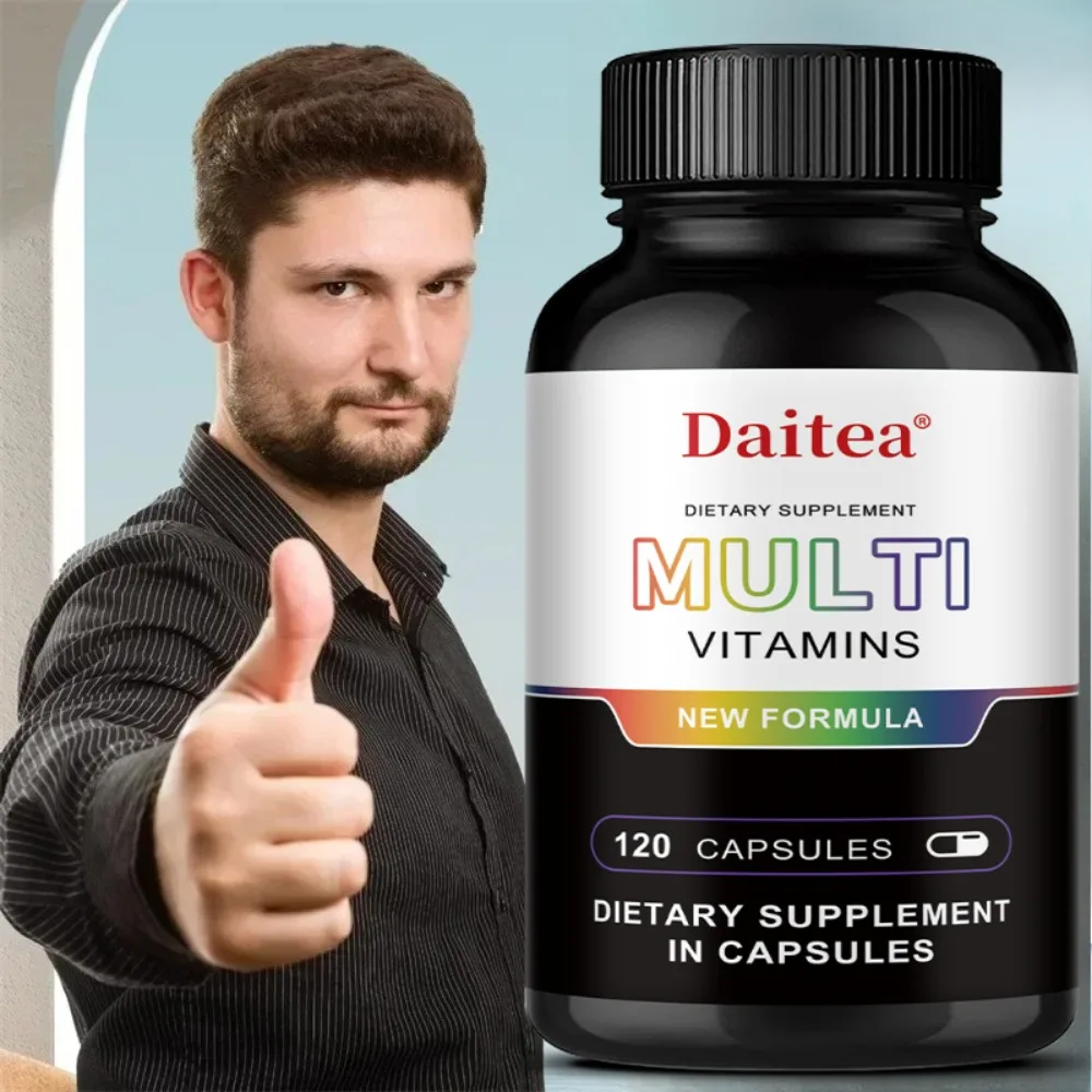 

Multivitamin & Minerals Capsule for Women and Men,Support Energy,Focus,Mood,Hair,Skin and Nails Health,Relieve Stress