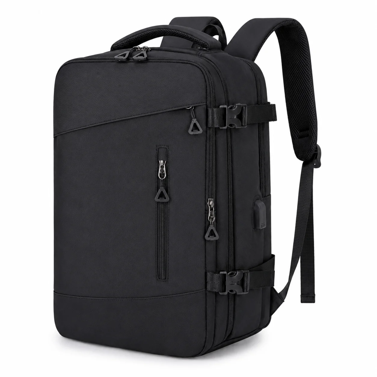Mochila multifuncional de alta capacidad, aprobada por aerolíneas, 40 × 25 × 20 cm, 6 colores, múltiples bolsillos, puerto USB para cargar dispositivos, ideal para desplazamientos y viajes.