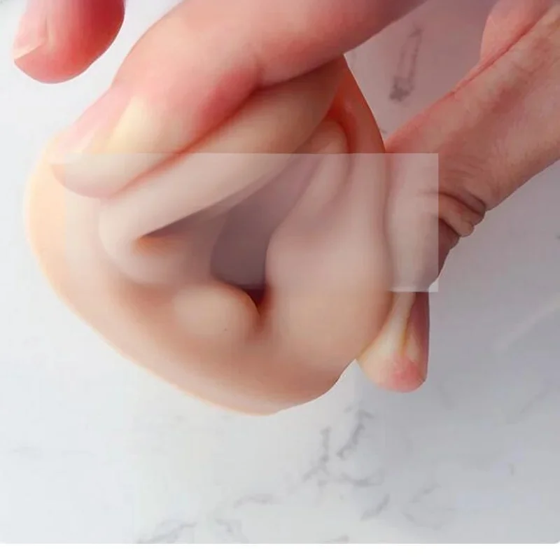 Mannequin en Gel de Silice Souple, pour Hypothèque Réelle, Document de Peau, Casque de Prise, Fuchsia Médical, Accessoires d'Exposition, C930, 6x4cm, 1 Paire