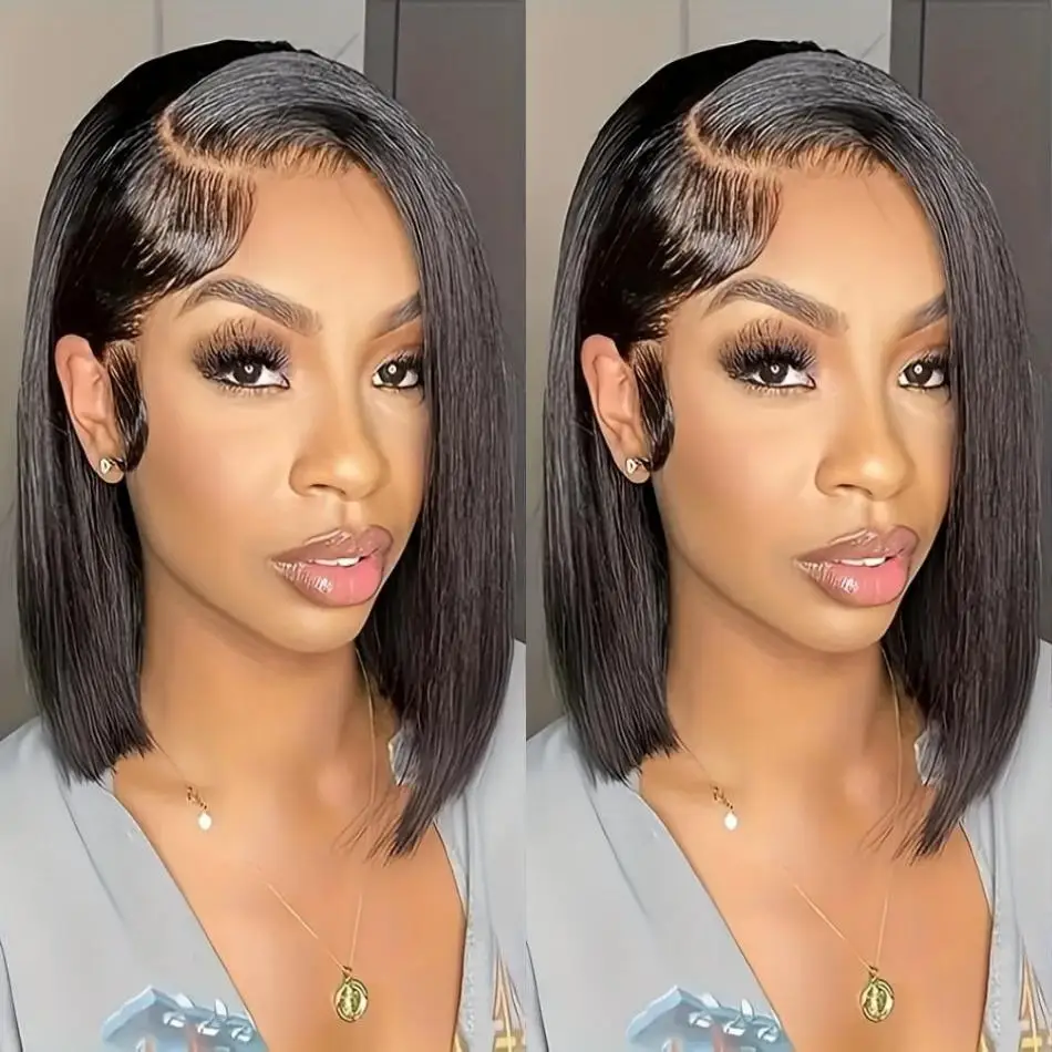 

Short bob wig HD Lace Frontal Wig 13x6 13x4 Natural Straight Human Hair PrePlucked 5x5 4x4 Brazilian For Women Lace Front Wigs