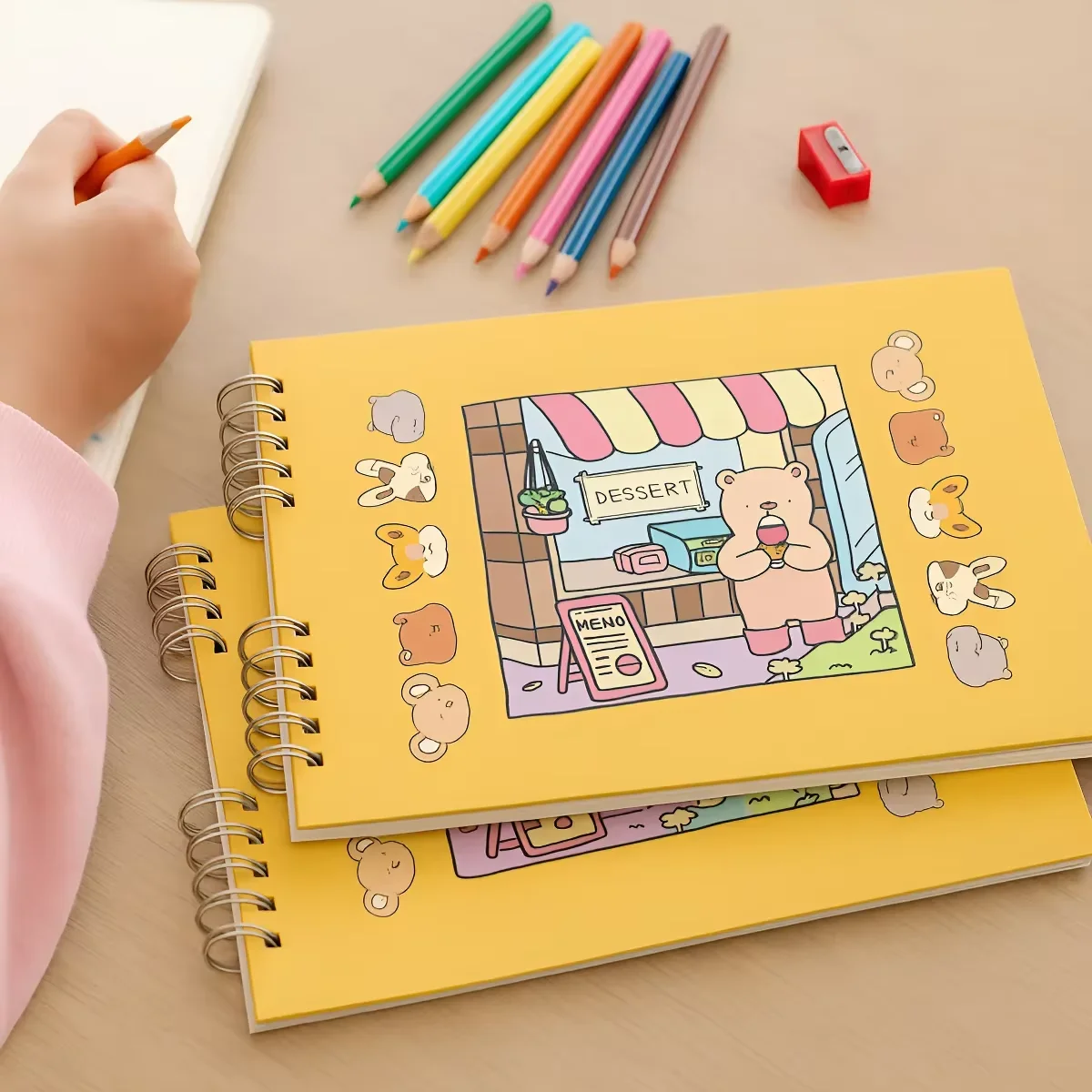 كتاب تلوين بوبي جودز مع 50 ورقة فاخرة 180 جرام |   تصاميم الأطفال والكبار للاسترخاء المضاد للإجهاد