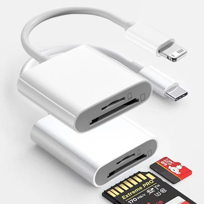

2 in 1 USB-C Card Reader USB C To SD Card OTG SD/TF Memory Converter for iPhone 13 14 15 16 for Macbook Xiaomi Huawei
