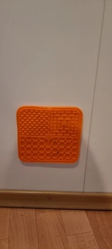Customer review photo for Dog Lick Mat with Suction Cups