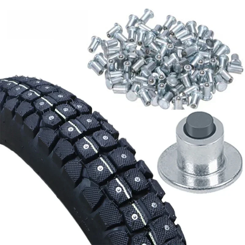 AliExpress NONE Motorcycle Bicycle Tire Anti-Slip Studs Universal Winter Snow Spikes Tyre Cleats Shoe Soles Snow Nails Tools Accessories