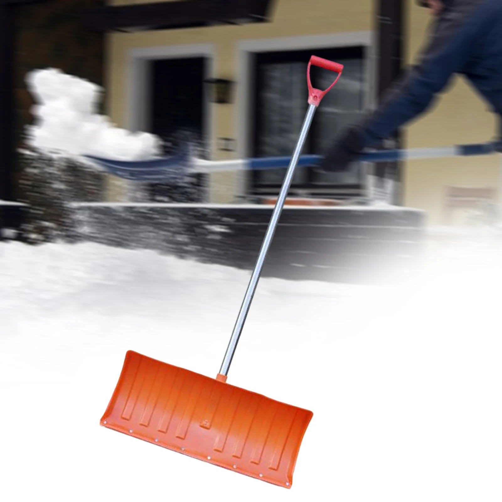 

Лопата для толкателя снега, легкий ручной очиститель снега, плуг для удаления снега для заднего двора, патио, сада, автомобиля, гаража, уличный легкий вес