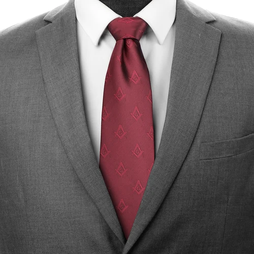 Imagen 2 del producto HAWSON, nuevo diseño, corbatas masónicas para hombres, brújula, patrón de letra G para miembros masónicos, corbata de poliéster de 8CM, regalo de fiesta