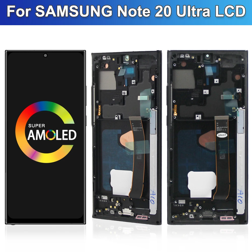 Note 20 Ultra Amoled For Samusng Galaxy Note 20 Ultra Display 5G LCD Display N986B N986U +Frame Touch Screen Digitizer Assembly