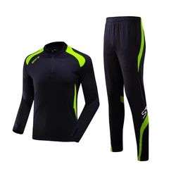 Custom Football Tracksuit Men Youth – Long Sleeve Soccer Training Suit, Kids Futsal Sportswear Set