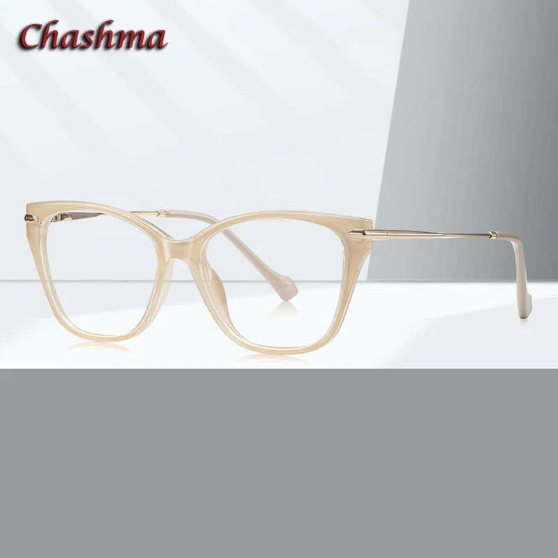 Chashma Prescription Glasses Women Fashion Optical Cat Eye Eyewear TR 90 Light Weight Spectacles for Myopia Read Recipe Frames