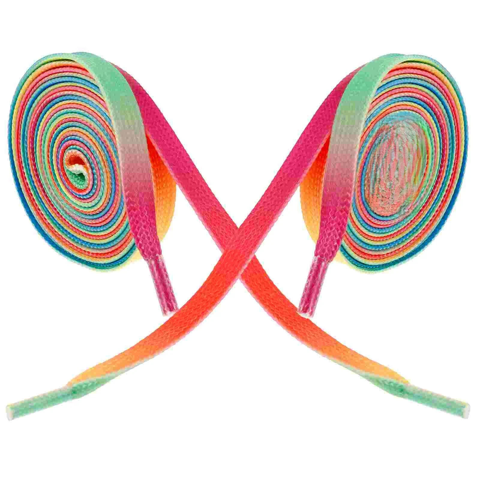 Paire de lacets de patins de hockey sur glace, document arc-en-ciel, patins à roulettes Blad-E, chaussures cirées, bottes