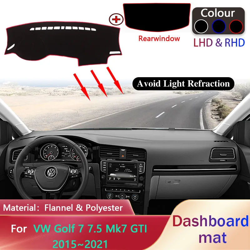 

Dashboard Pad for Volkswagen VW Golf 7 7.5 Mk7 GTI 2015~2021 Liner Anti-Slip Mat Sunshade Dashmat Carpet Rug Cover Accessories