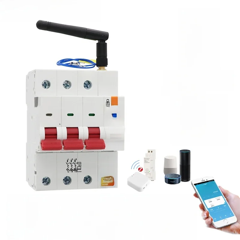 Zigbee Tuya 3P inteligentny licznik energii MCB wyłącznik czasowy zabezpieczenie napięcia prądu sterowanie głosem Alexa Google Alice — 2